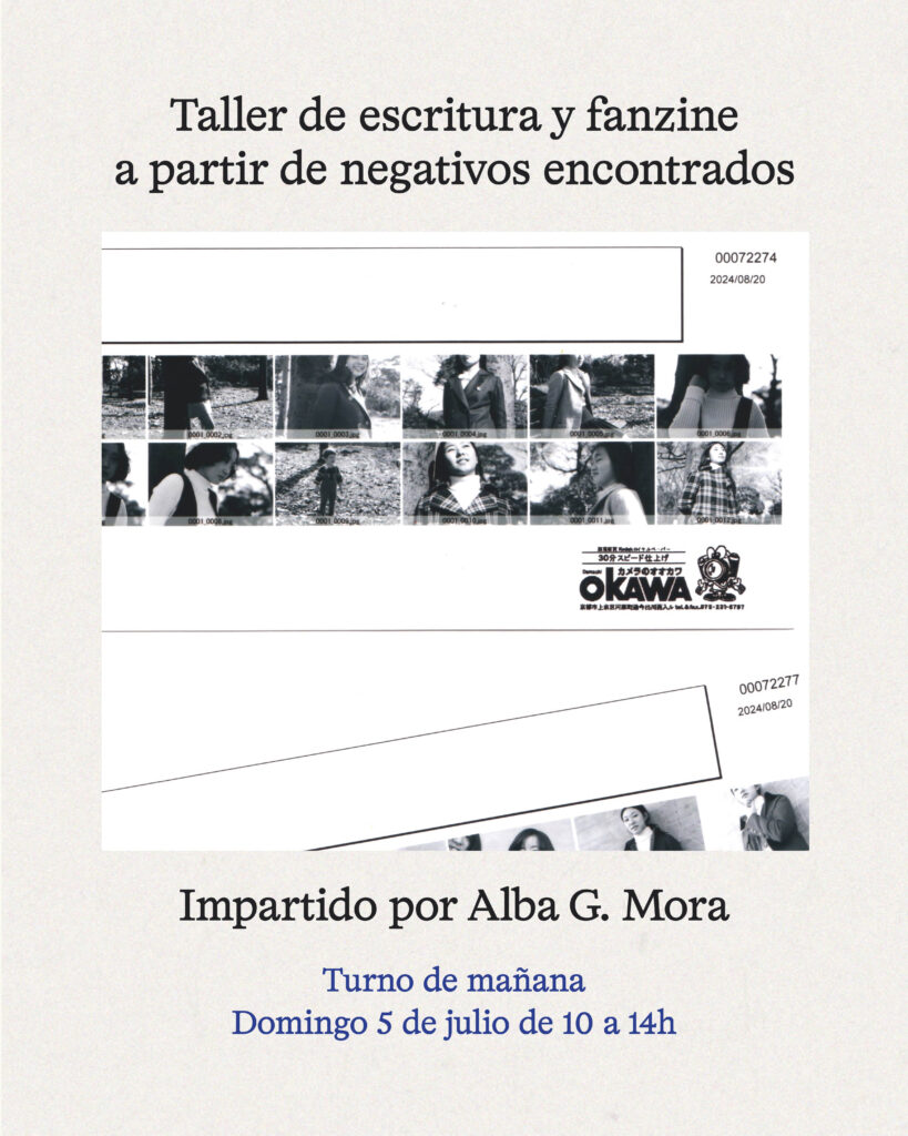 Taller de escritura y fanzine a partir de negativos encontrados (turno de mañana)